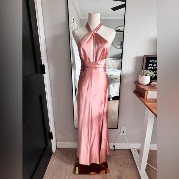 Cantonwalker | Satin High Slit Wedding Guest Formal Maxi Dress | Sz M - Picture 7 of 11